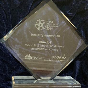Blue IoT 2019 FMA Industry Innovation trophy