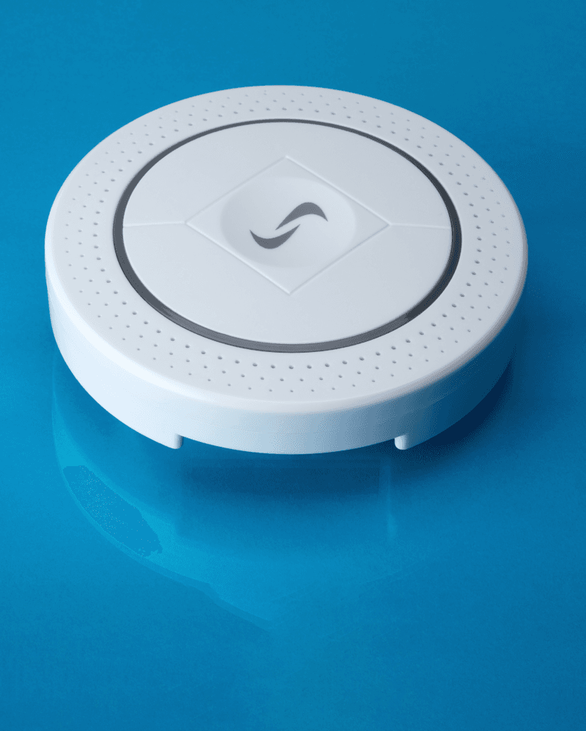 Indoor air quality sensor used to monitor conditions in occupied spaces