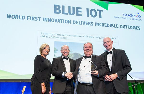 Blue IoT receiving the 2019 FMA Industry Innovation award