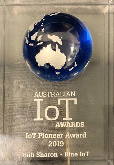 Australian IoT Awards 2019 IoT Pioneer Award presented to Bob Sharon and Blue IoT