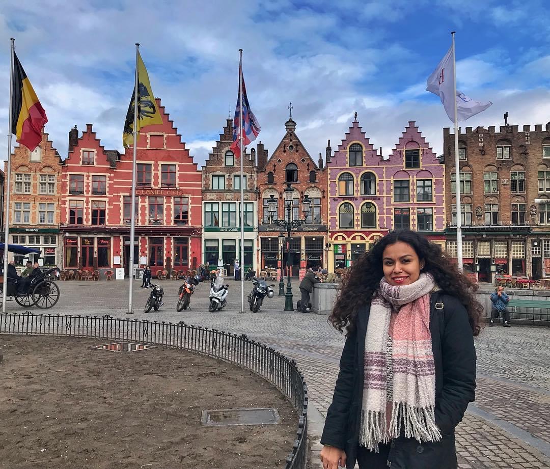 Ninoshka Serrao on her Euro trip in 2018 - Bruges, Belgium