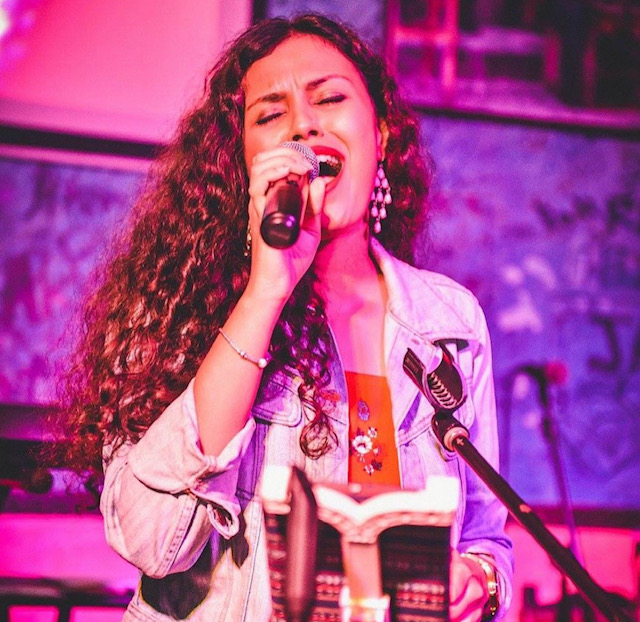 Ninoshka Serrao performing live at a Music festival in Dubai